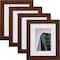 Craig Frames 4 Pack: Bauhaus 125 Dark Walnut Picture Frame with Mat
